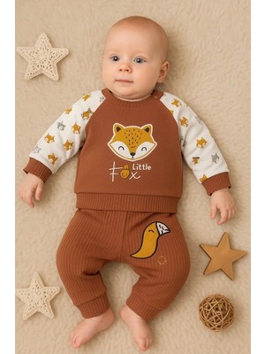 Luord-Store Littie Fox Nakışlı % 100 Pamuklu 2'li Erkek Takım