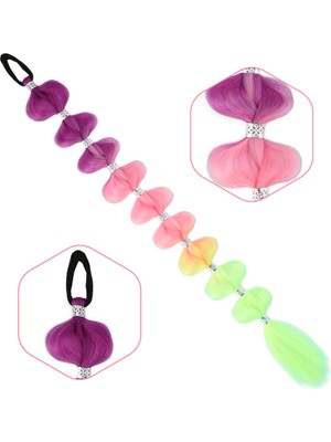 Luord-Store Örgülü Aksesuarlı Lastikli At Kuyruğu / ACM21