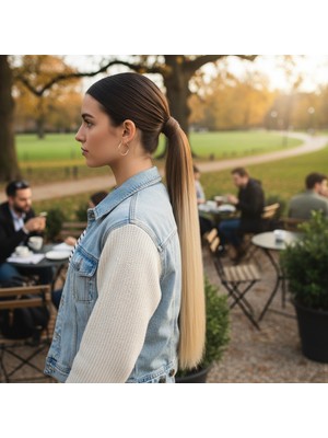 Luord-Store Fiber Sen Sihirli At Kuyruğu / Kumral / Platin Ombreli