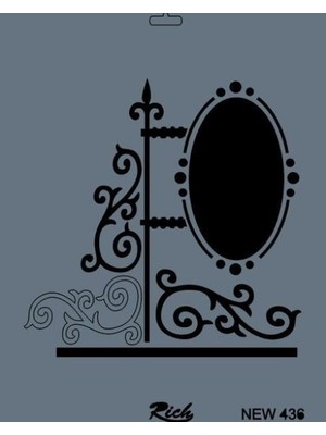 Luord-Store New Seri N-436 Stencil 35X25 cm