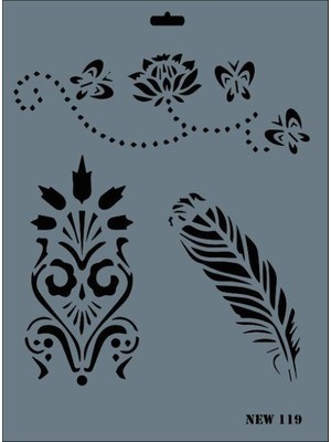 Luord-Store New Seri N-119 Stencil 35X25 cm