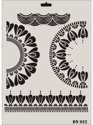 Luord-Store Dantel Seri DN-922 Stencil 35X25 cm