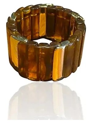 Nur Silver Geometrik Desenli Reçine Vıp Bileklik - NUR-BL92524