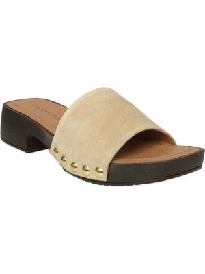 Mammamia D26YT-1940 Günlük Bej Kadın Terlik