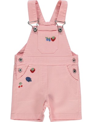 Civil Baby Meyve Nakışlı Denim 6-18 Ay Slopet - Pembe