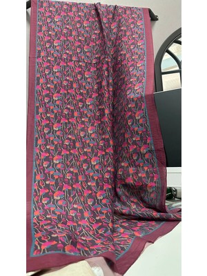 Aminenesil Modal Ipek Şal Vişne Renk