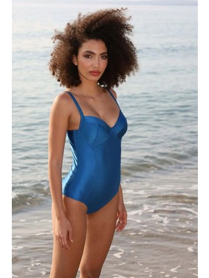 Estiva Kadın Mavi Concept Tek Parça Mayo