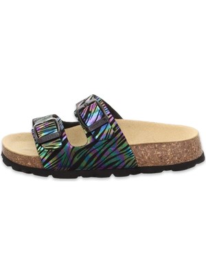 Superfit 800111 G Deri Siyah-Mor Unisex Terlik