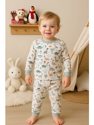 Luord-Store Dinazor Desenli Erkek Bebek Eşofman Takımı Pamuk