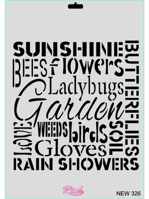 Luord-Store New Seri N-326 Stencil 35X25 cm