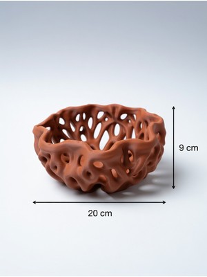My Craft 3D MYCRAFT3D Organik Delikli Dekoratif Kase Modern Şık Hafif Dayanıklı Ev Dekoru 20X9 cm