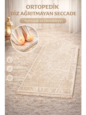 Hig Store Ortopedik Diz Ağrıtmayan Kapitone Tasarım Hediyelik Çeyizlik Seccade 1cm Sünger 65*120 Ebat
