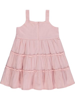 Civil Girls Çiçek Aksesuarlı 2-5 Yaş Elbise - Pembe