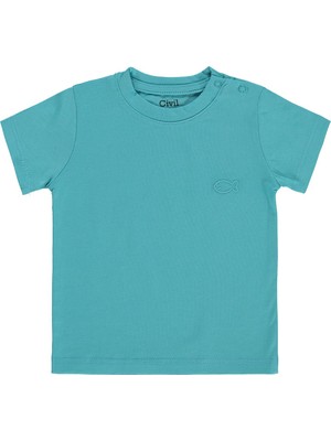 Civil Baby Balık Nakışlı 6-18 Ay Tişört - Yeşil