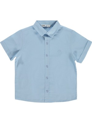 Civil Boys Basic Kısa Kol 10-13 Yaş Gömlek - Mavi