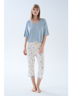 Hays Kadın Viskoz Kısa Kollu Kapri Pijama Takımı