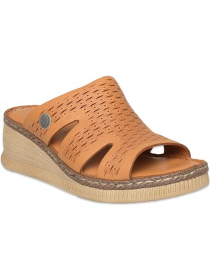 Mammamia D26YT-1380 Günlük Taba Kadın Terlik