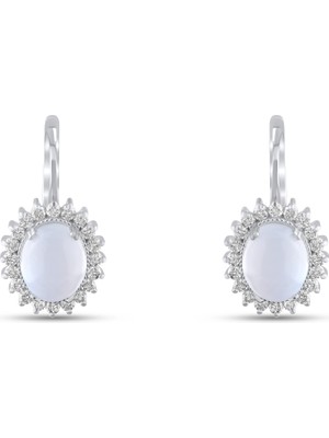 Lial Diamond 4.72 Karat Pırlanta Ay Taşı Küpe ,doğal Pırlanta, Sertifikalı Mücevher