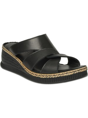 Mammamia D26YT-1375 Günlük Siyah Kadın Terlik