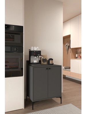 Gani Home Vento 2 Kapaklı Kahve Köşesi Mutfak Dolabı