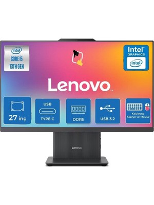 Lenovo ıdeacentre Aıo Intel Core I5 13420H 8gb 512GB SSD Windows 11 Pro 27" Fhd All In One Bilgisayar Snertech