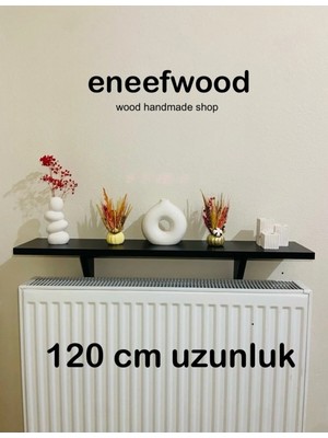 Feyza Design Petek Üstü Raf 120X15 Mat Siyah Dresuar