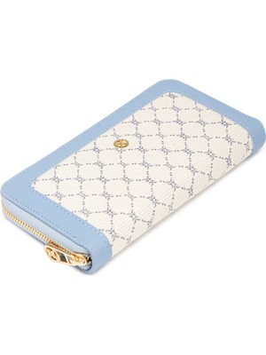 Tergan Krem Print Kadın Cüzdan - S1CB00055826-U9U