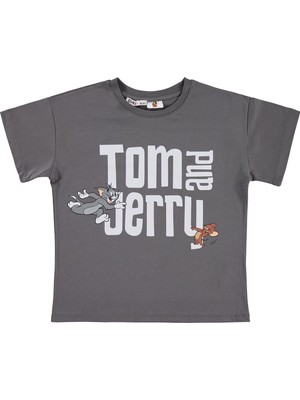 Tom And Jerry 10-13 Yaş Tişört - Gri