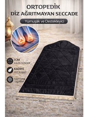 Hig Store Ortopedik Diz Ağrıtmayan Kapitone Tasarım Hediyelik Çeyizlik Seccade 1cm Sünger 65*120 Ebat