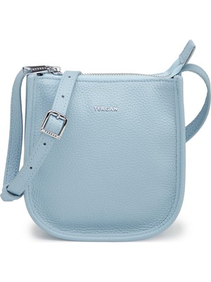 Tergan Mavi Hakiki Deri Kadın Omuz Çantası - S26Y1BC80567-S2I