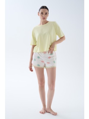Hays Kadın Pamuklu Kısa Kollu Şortlu Pijama Takımı