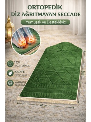 Hig Store Ortopedik Diz Ağrıtmayan Kapitone Tasarım Hediyelik Çeyizlik Seccade 1cm Sünger 65*120 Ebat