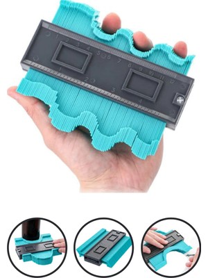 Savarga Çok Fonksiyonlu Plastik Kontur Ölçüm Cihazı Ahşap Fayans Şekillendirme Kalıbı- 12 cm (4801)