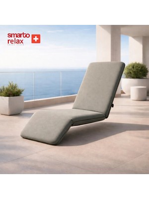 Smarto Relax Katlanabilir Şezlong Yer Minderi — Ayarlanabilir Sırt Destekli Zemin Koltuğu, Taşınabilir, Dış Mekân,
