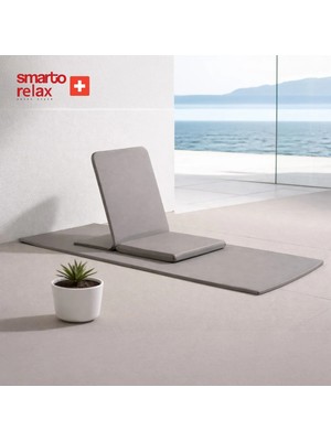 Smarto Relax Katlanabilir Su Geçirmez Şezlong Minderi — Dış Mekân, Marine Gri