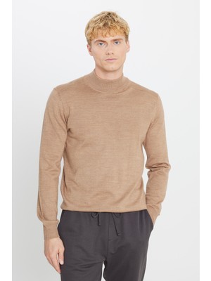 Altınyıldız Classics Yünlü Standart Fit Normal Kesim Yarım Balıkçı Yaka Triko Kazak