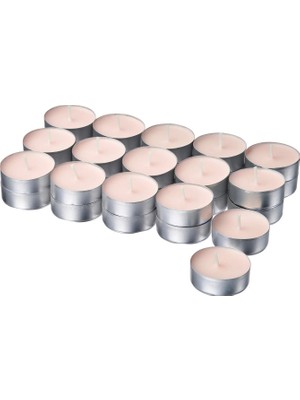 Ikea Lotsfagel Kokulu Tealight Mum Uçuk Pembe 3.5 Saat Pembe Çiçekler