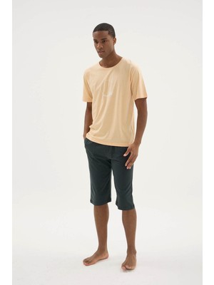 Kly %100 Pamuk Yeni Bisiklet Yaka Erkek Konforlu Kaprili Takım