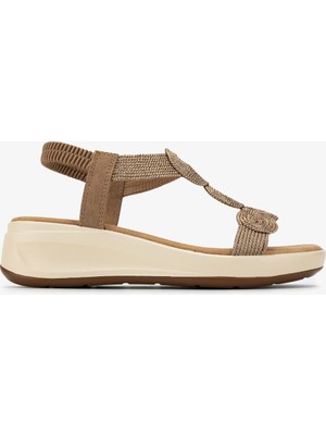 Valmenti Kadın Deri & Tekstil Rose Düz Sandalet 1141 1951-H12 Bn Sndlt Y26 Rose/camel Nubuck
