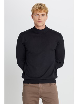 Altınyıldız Classics Yünlü Standart Fit Normal Kesim Yarım Balıkçı Yaka Triko Kazak