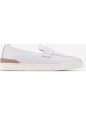 Valmenti Erkek Hakiki Deri Kırık Beyaz Loafer Ayakkabı 1093 1705 Erk Ayk Y26 Off Whıte