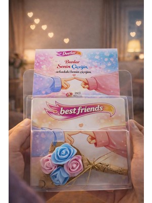 İnci Sepette Best Frends En Yakın Arkadaş, Dost Hediyesi, Arkadaşa Hediye, En Yakın Arkadaş Hediyesi Aynalı Arka Yüzey