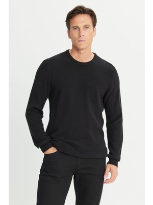 Altınyıldız Classics Pamuklu Standart Fit Normal Kesim Selanik Örgü Bisiklet Yaka Triko Kazak