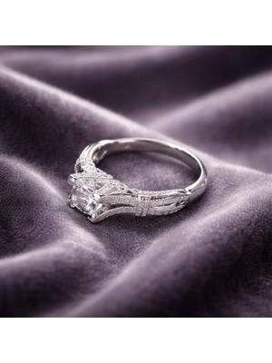 Jane Silver 925 Ayar Gümüş Baget Dantel Model Yüzük