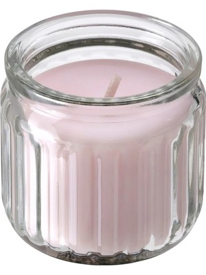 Ikea Hökgök Bardakta Kokulu Mum Pembe 12 Saat Pembe Çiçekler