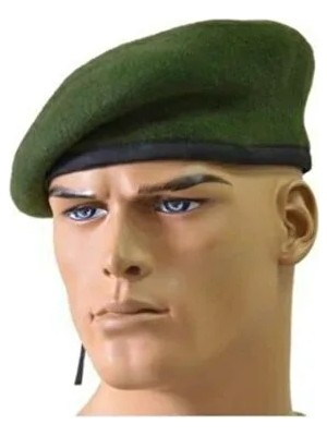 Urbam Single Sword Yün Askeri Bere, Jandarma, Komando, Tankçı Beresi (61/KOYU_YEŞİL)