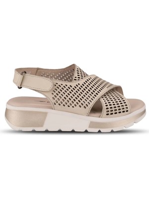 Forelli Ember-G Kadın Deri Sandalet Bej