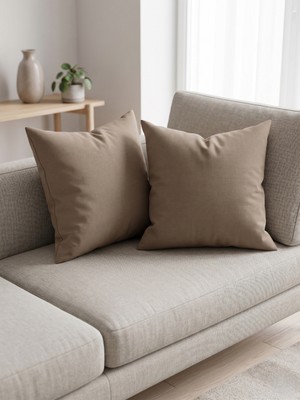 Vienna Home 2’li Kırlent Kılıfı Seti 45X54 cm %100 Pamuk Canvas Kumaş Gizli Fermuarlı Dekoratif Kırlent Kılıfı