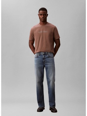 Calvin Klein Kahve Erkek Logo Baskılı T-Shirt LV04LF813G9O9_20S Eu Wholesale Spor