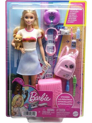 İlanib Ticaret HJY18 Barbie Seyahatte Bebeği ve Aksesuarları